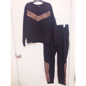 Leopard ASOS Sweatpants and Sweatshirt Set